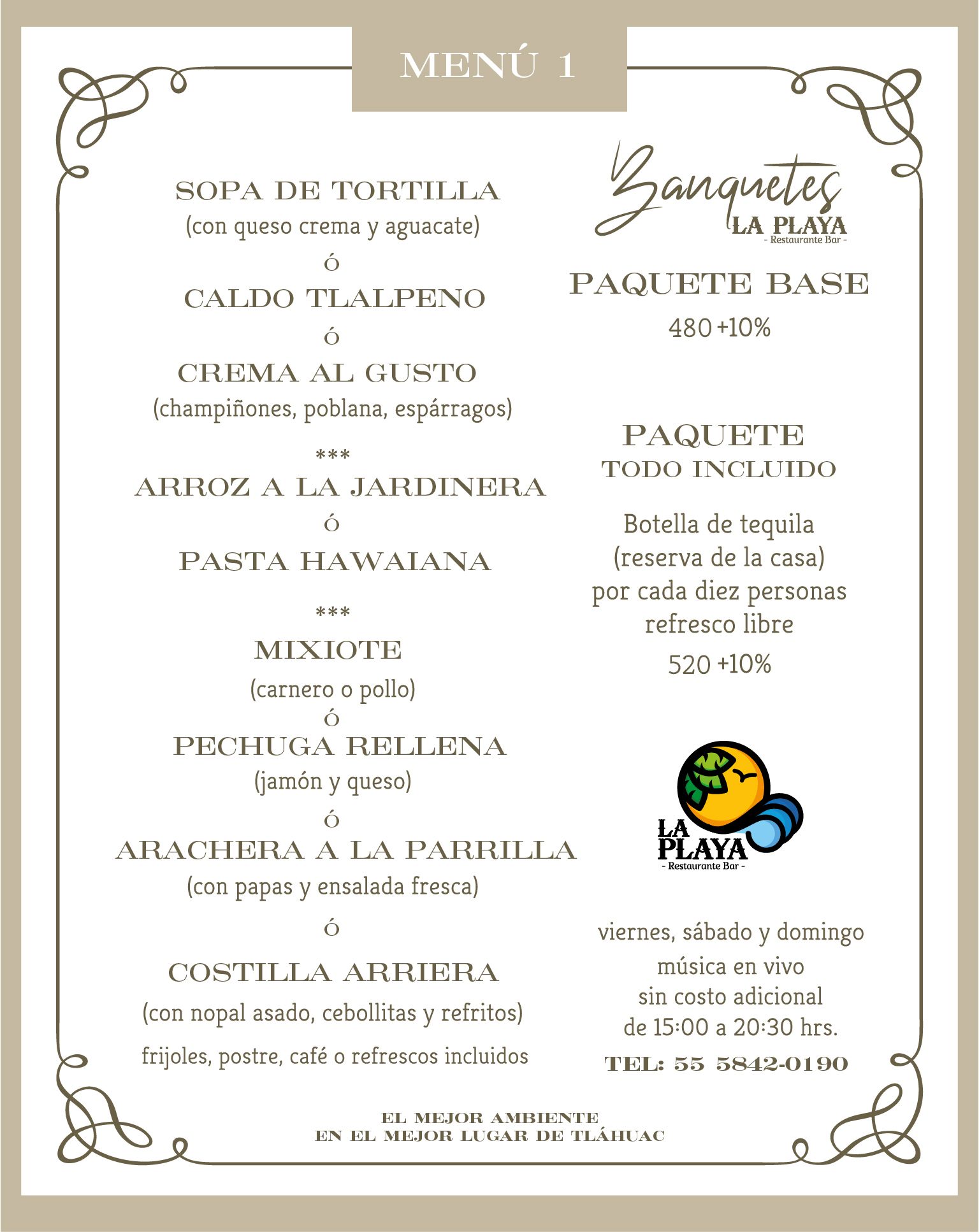 Banquetes 1 - Restaurante Bar La Playa