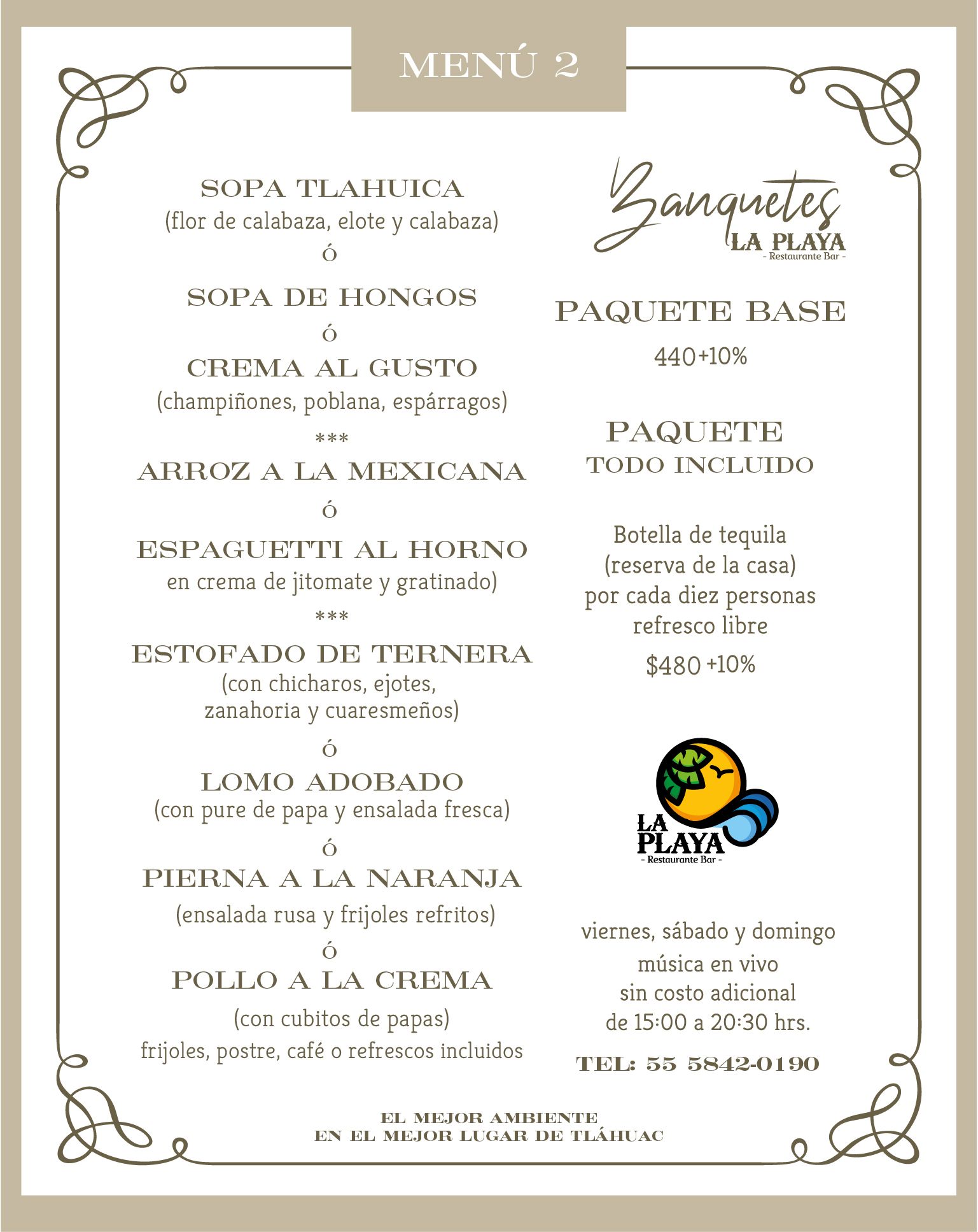 Banquetes 2 - Restaurante Bar La Playa